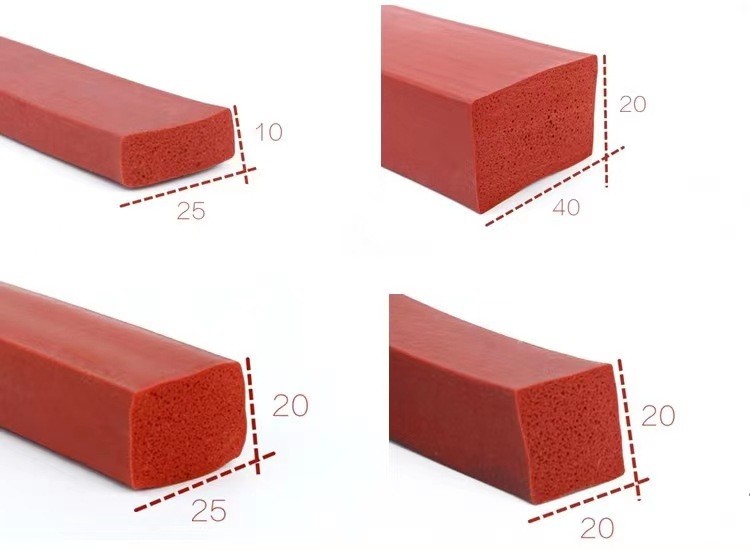 密封条硅胶发泡条 高温海绵发泡条 白色扁条发泡